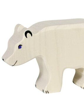 NWT Holztiger Wooden Toys Polar Bear Feeding